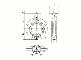 Absperrklappen Monoflange typ, L3